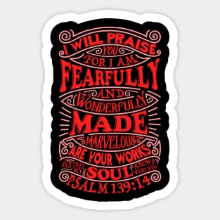 Psalm 139:14 Sticker